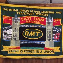 East Ham RMT Banner