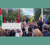 Mick Lynch Talks At Demo