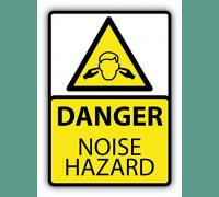 Danger noise hazard sign